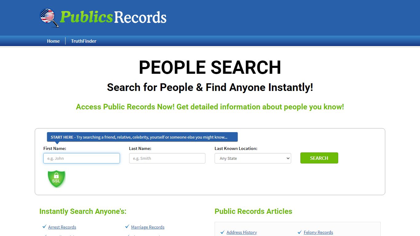 Find people Search free For Anyone - publicsrecords.com